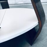 Mid-Century Modern Dutch Wenge & Smoke Glass Coffee Table, Netherlands, 1960s