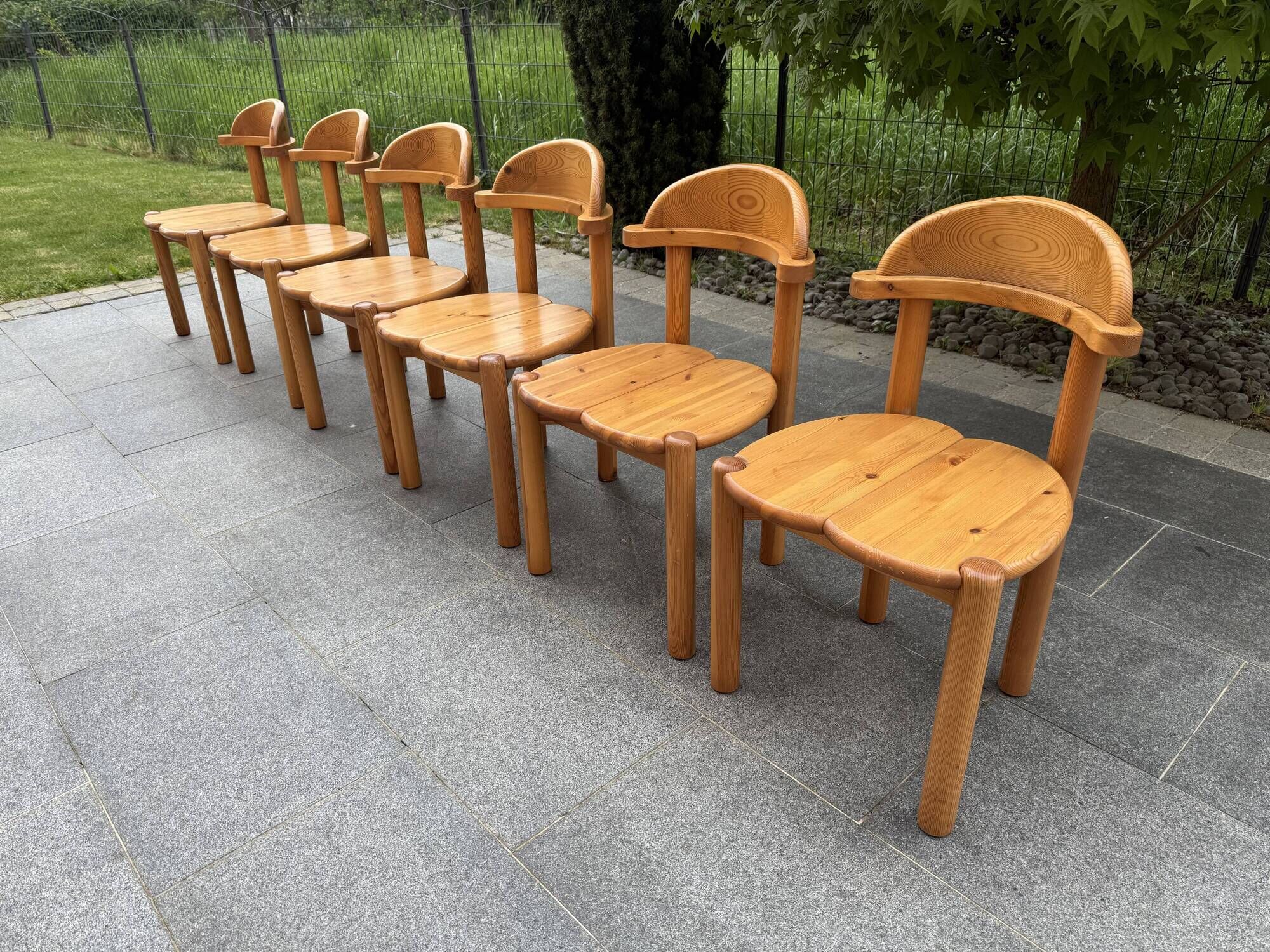 Set of 6 Scandinavian chairs by Rainer Daumiller from the 1970s.