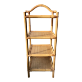 Rattan standing shelf and canning 50s-60s