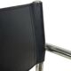 Tabouret de bar vintage en cuir noir et chrome, Italie