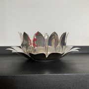 Empty Lotus pocket in silver metal Italy 70s