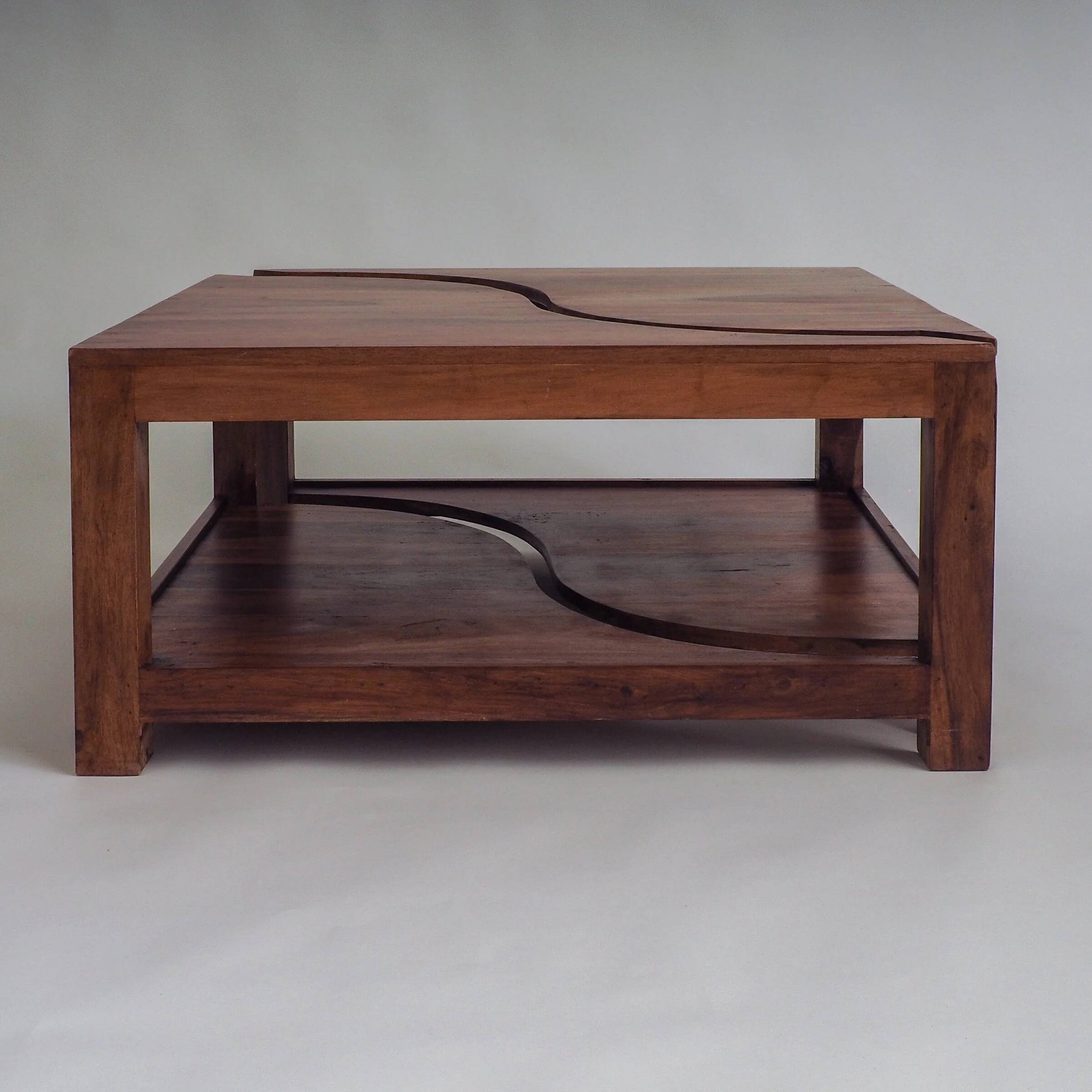 Wooden Yin Yang style coffee table