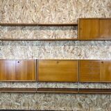60s 70s teak string shelf module by Kajsa & Nils "Nisse" Strinning Sweden 60s