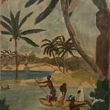 Old painting Tahiti 1937
