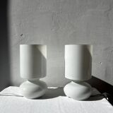 Lampe à poser IKEA vintage, modèle LYKTA blanc (à l'unité ou la paire)