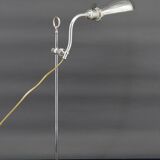 Workshop lamp in aluminum and nickel, adjustable with raise-lower system, France, circa 1900