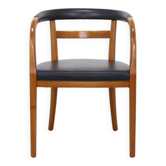 Leather Arm Chair in Art Deco Style by WK Wohnen