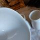 Antique white porcelain mazagrans from France