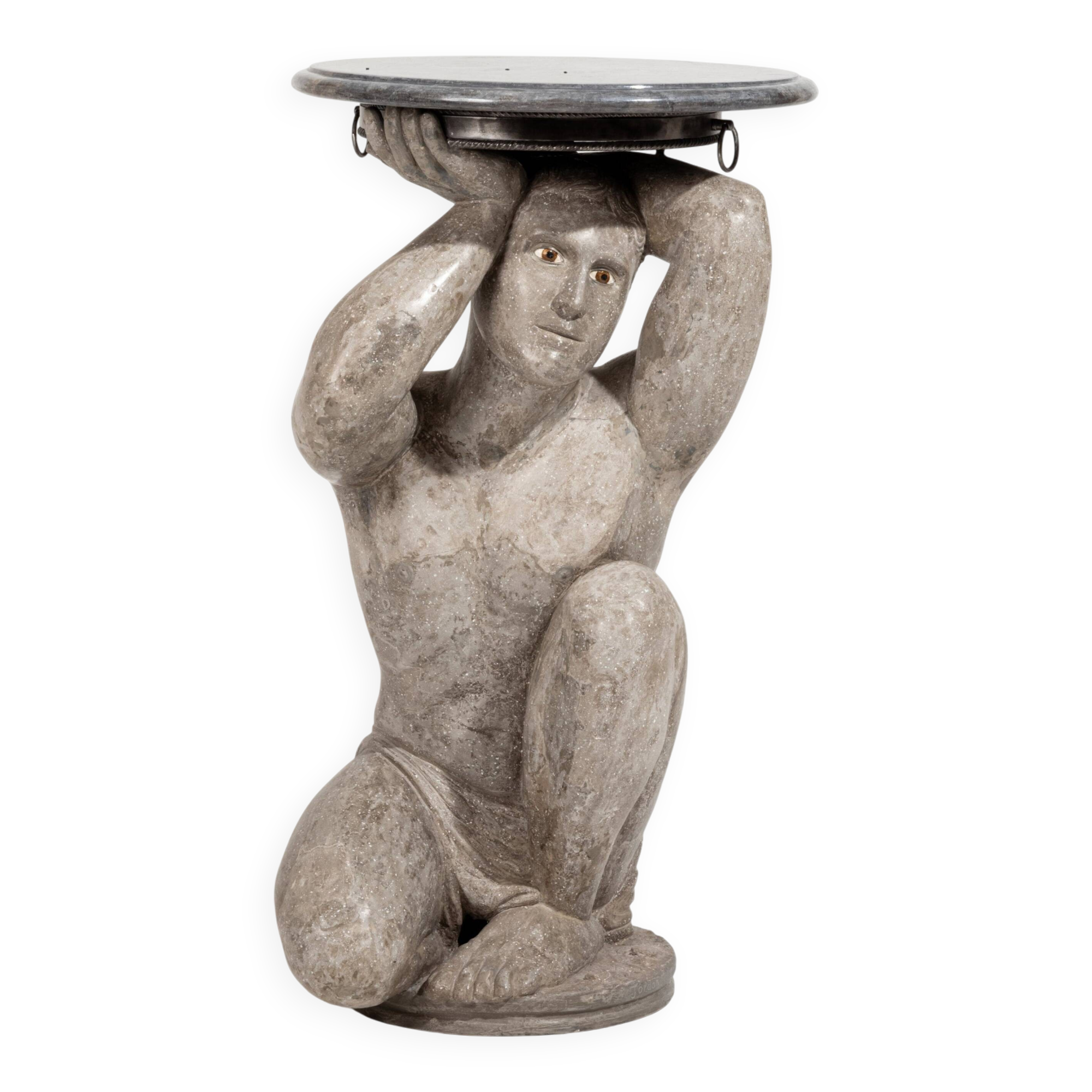 "Kneeling Strength" Pedestal Table