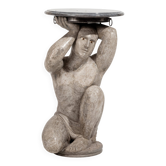 "Kneeling Strength" Pedestal Table