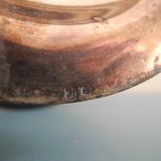 old silver-plated metal bowl cup shabby chic