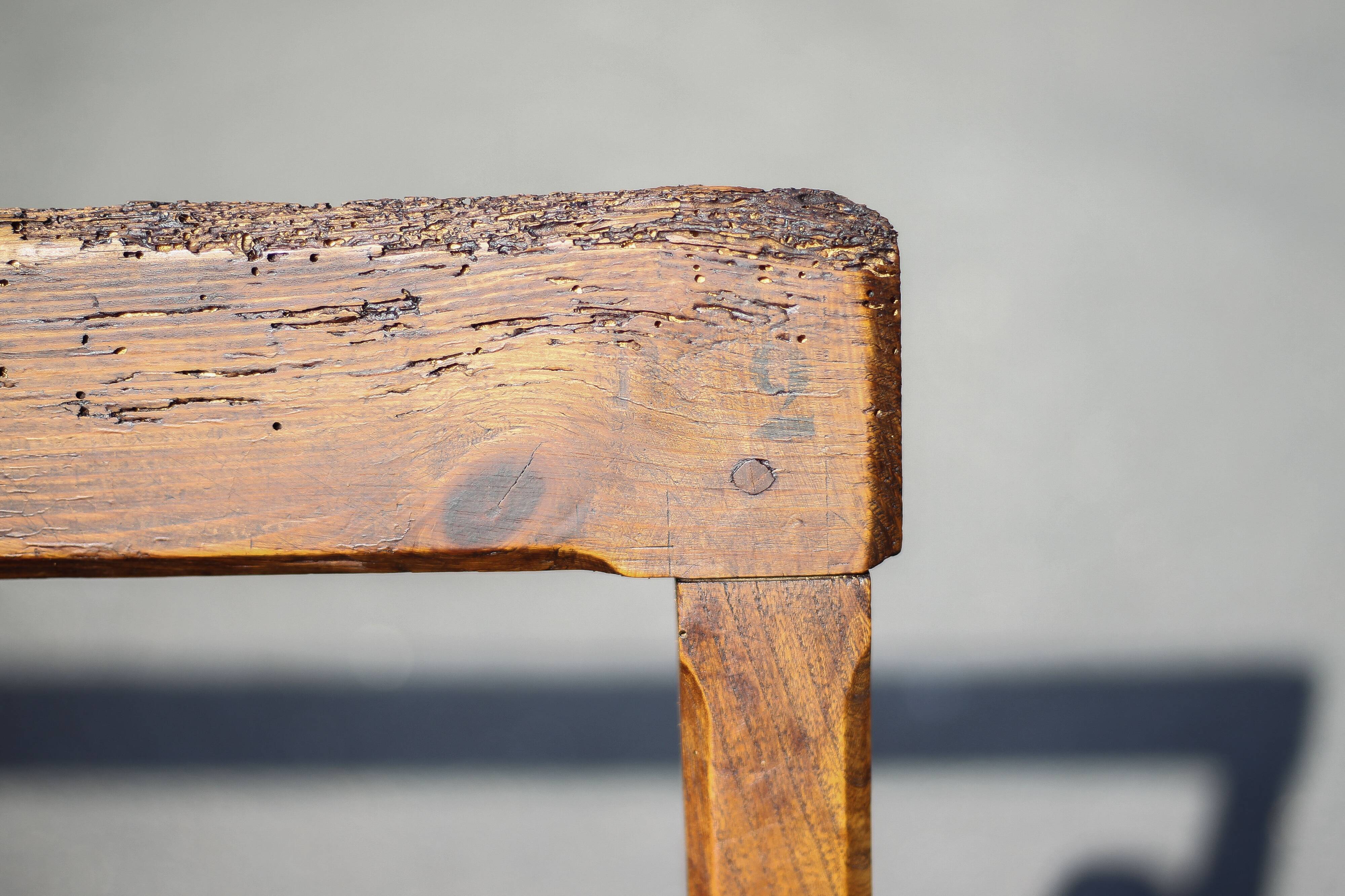 vintage wooden church bench, old wooden bench, bench, entrance hall, interior decoration
