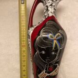 Vintage vase, made of glazed lava stone.