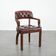 Dark brown cowhide Chesterfield dining/side/desk chair in English style