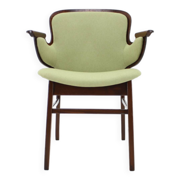 Chaise Hans Olsen en hêtre des années 1950 pour Bramin Mobler, Danemark