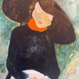 Portrait de femme signé