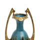 Paire de vases Art Nouveau Jugendstil en bronze et céramique de style Otto Eckman,