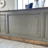 XXL walnut trade counter with multiple drawers