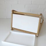 Vintage umbrella stand Scandinavian style mid-century modern wooden holder