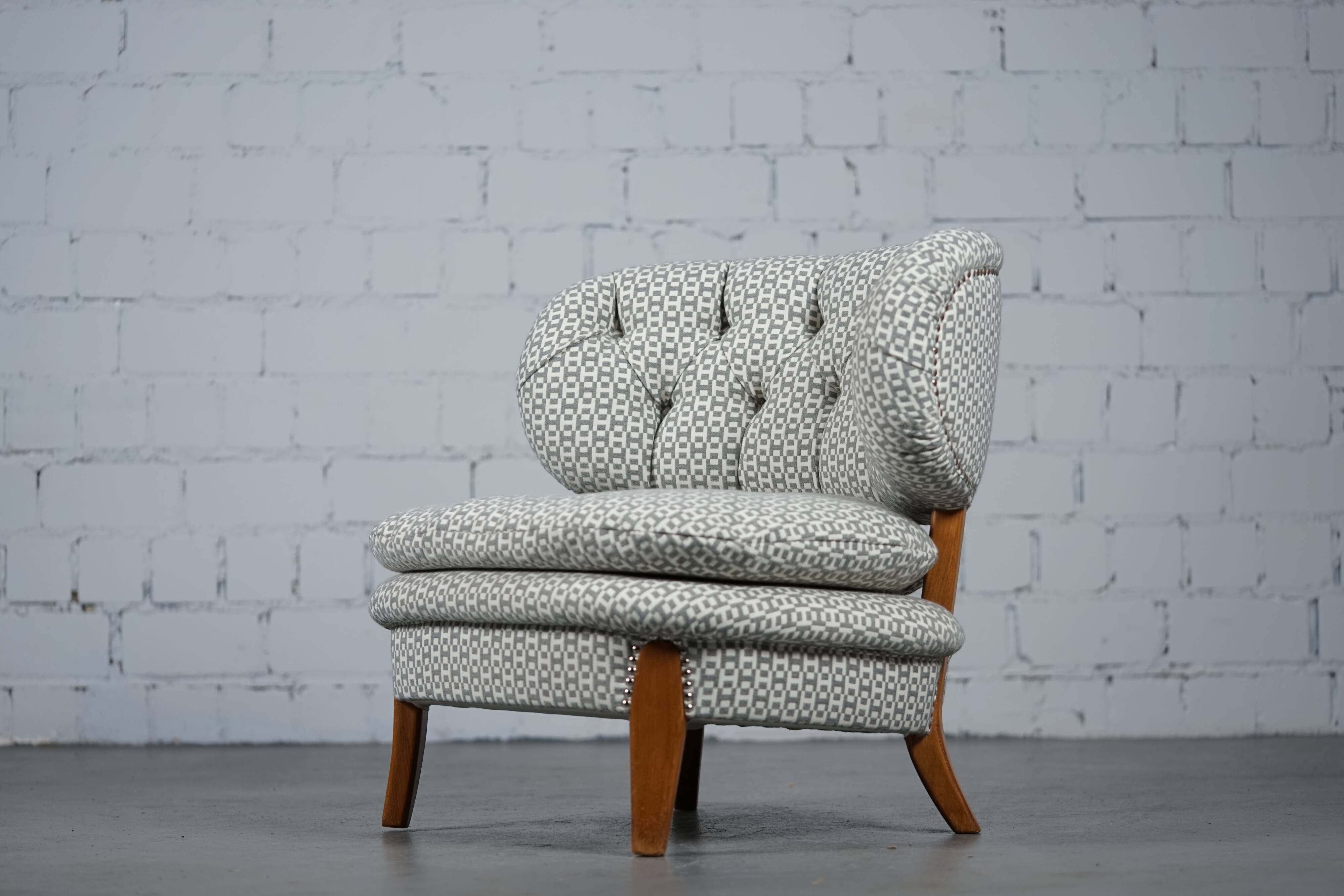Hermès Upholstered Lounge Chair by Otto Schulz for Boet