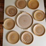 Set of 8 dessert plates plus a Niderviller Fauve model dish