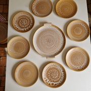 Set of 8 dessert plates plus a Niderviller Fauve model dish