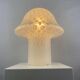 Large XL mushroom table lamp in white glass by Peill and Putzler 1970
