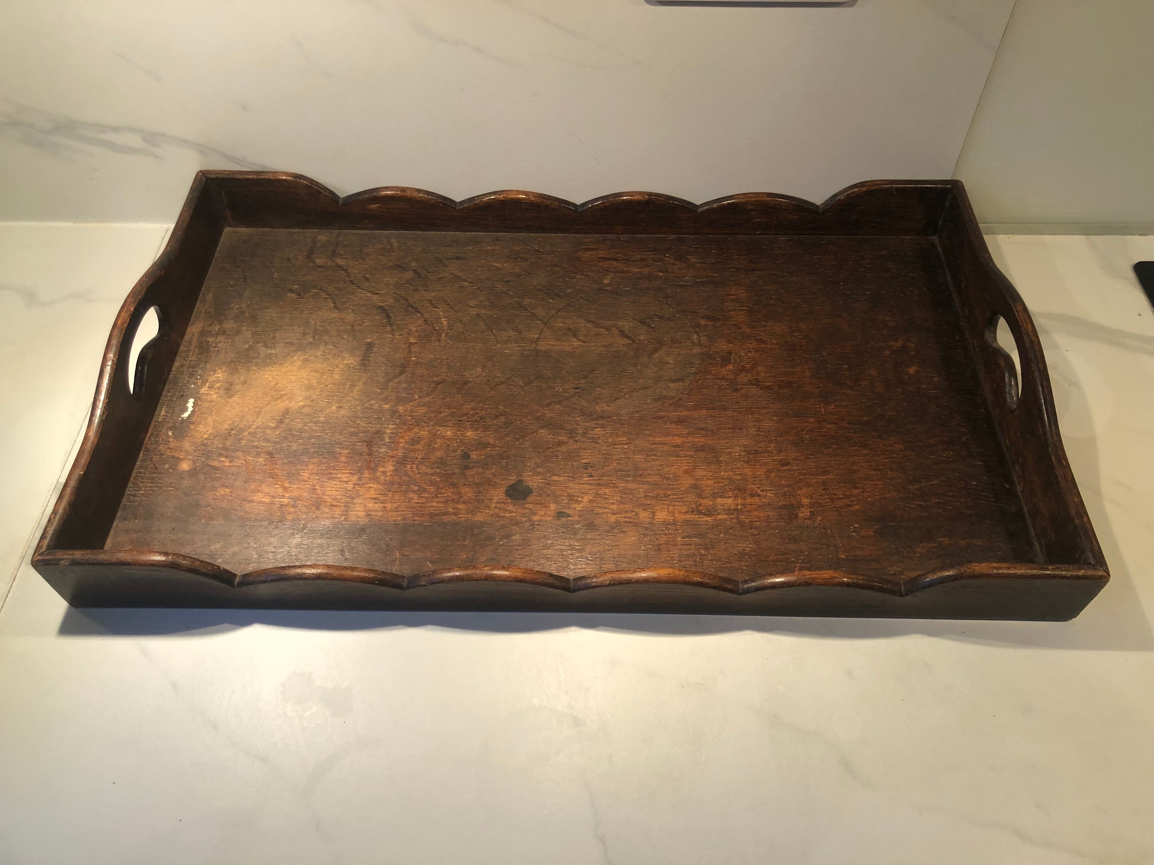 Old wooden tray