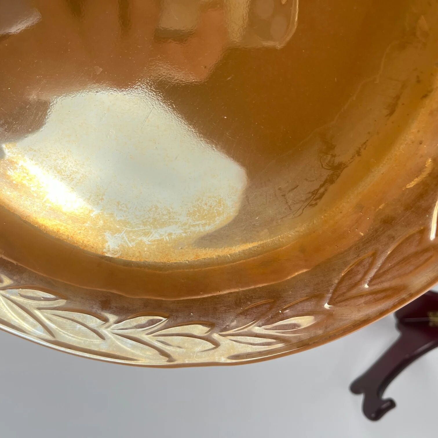 Important Fire-King Peach Lustre "Laurel Leaf" service for 12 people, Anchor Hocking, USA, 1950s.