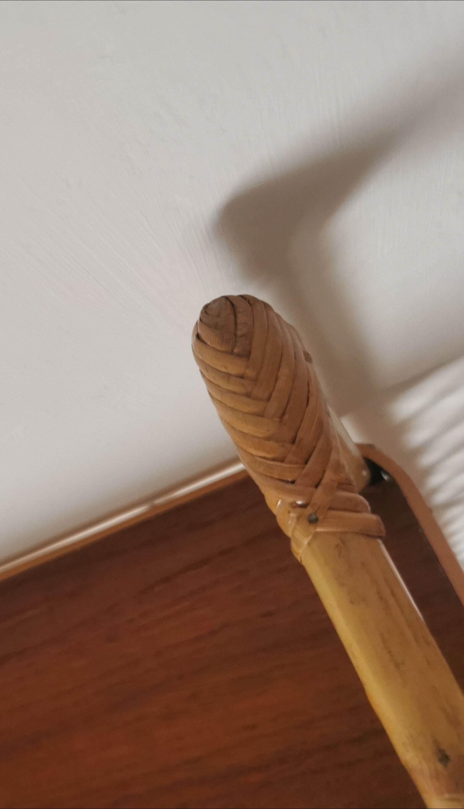 Vintage rattan wall shelf