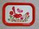 Vintage rectangular metal tray Préfontaines by Edery