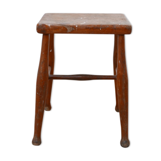 Tabouret bas en bois 1950