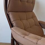 Genega Møbler leather armchair, Denmark, 1960s.