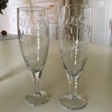 Set of 8 champagne flutes