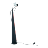 Postmodern memphis style sculptural red black white floor lamp