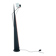 Postmodern memphis style sculptural red black white floor lamp