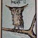 Tapestry after Bernard Buffet "the owl" 67 x 56 cm