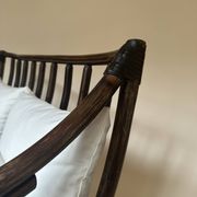 Two-seater rattan bench