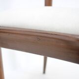 1950s Set of Three Restored Beech Dining Chairs, Czechoslovakia