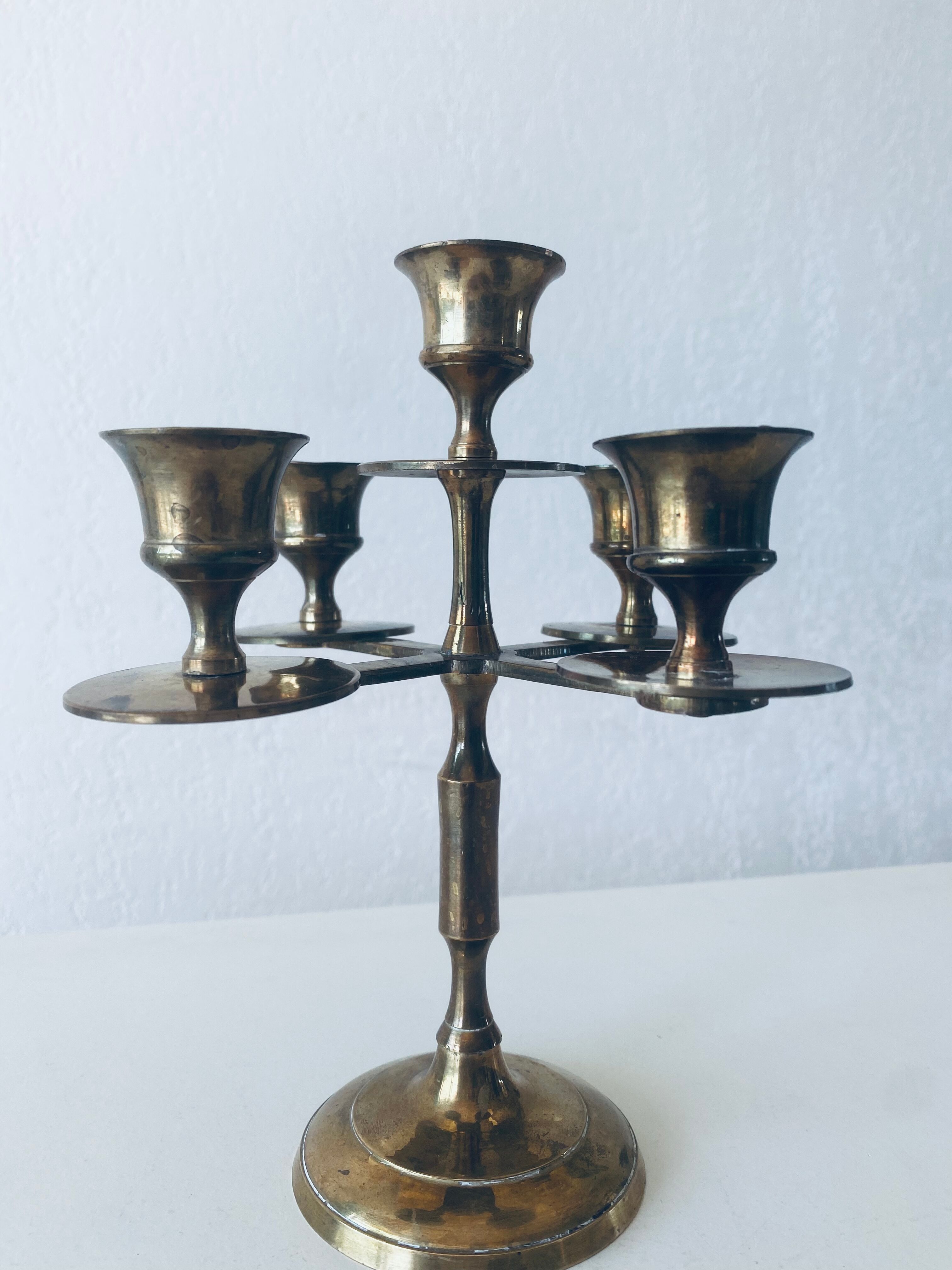 Vintage 5-spoke chandelier