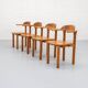 Set of 4 Alder Wood Opus Dining Chairs by Team 7 Austria