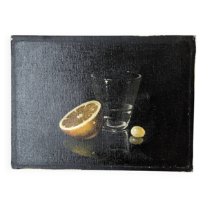 Nature morte huile sur - contemporain