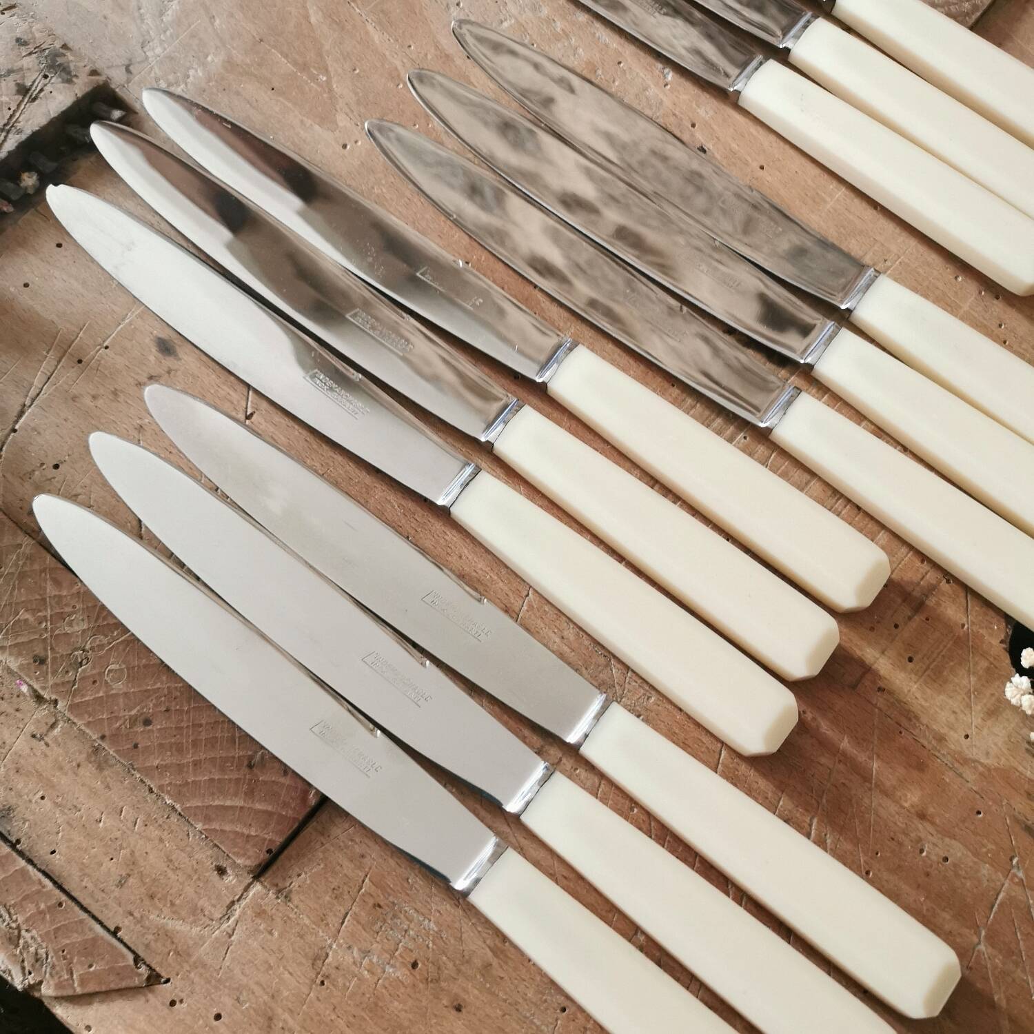 Box of 12 vintage, art deco knives