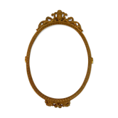 Golden oval frame