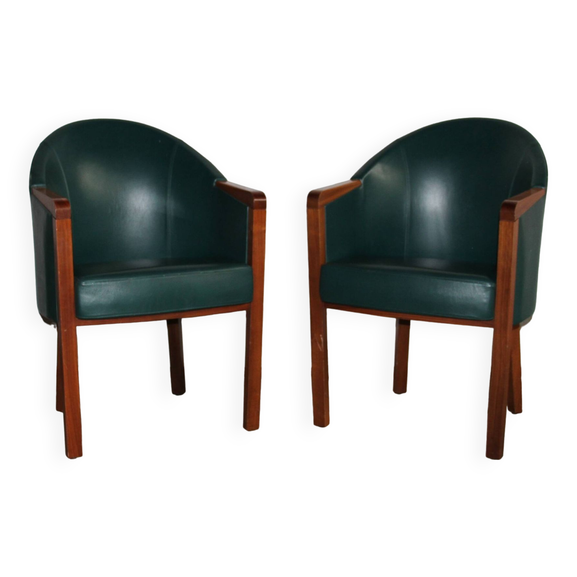 Paire de fauteuils Diamond Noce Pelle, Poltrona Frau