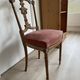 Elegant Louis XVI style chair in carved wood and antique velvet