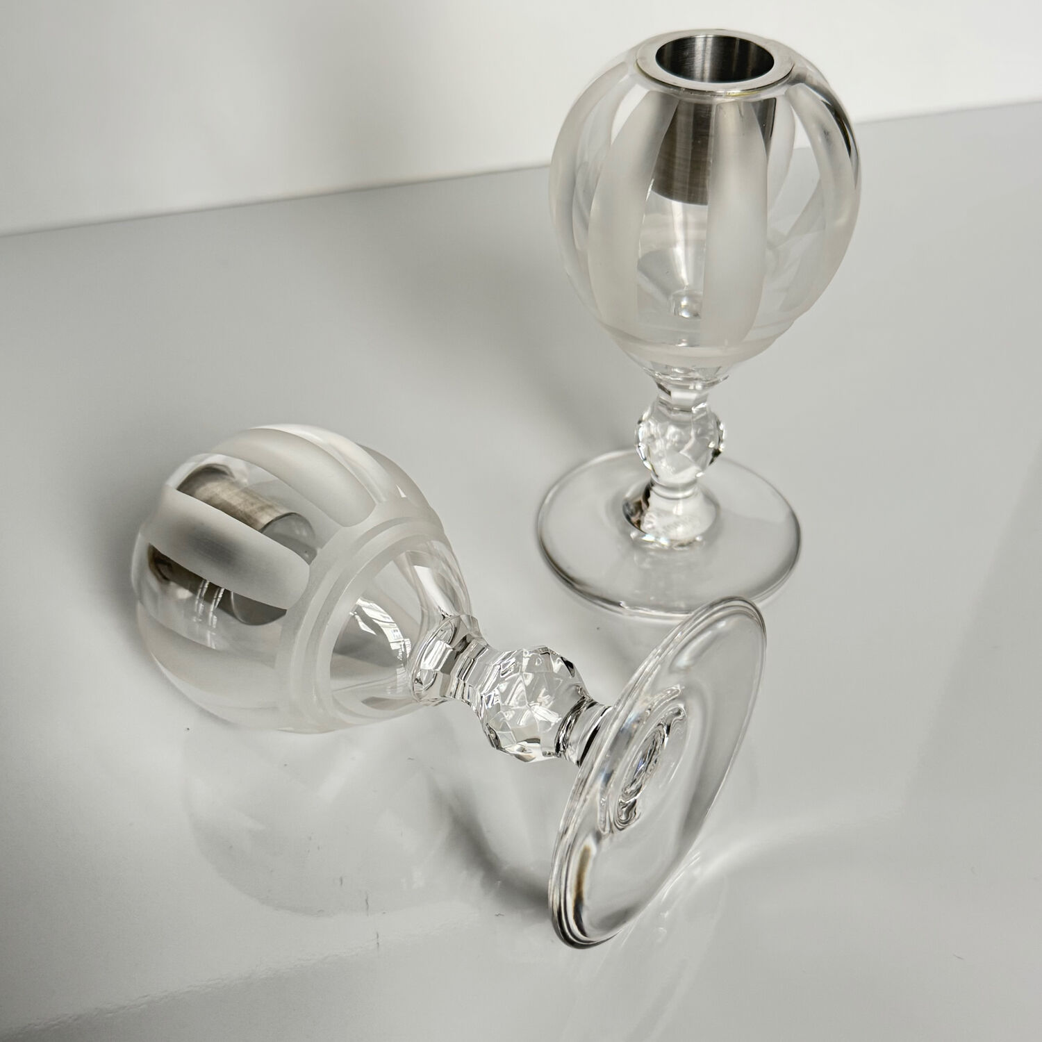 Saint Louis Crystal Candlesticks | Set of 3 | 20th Century