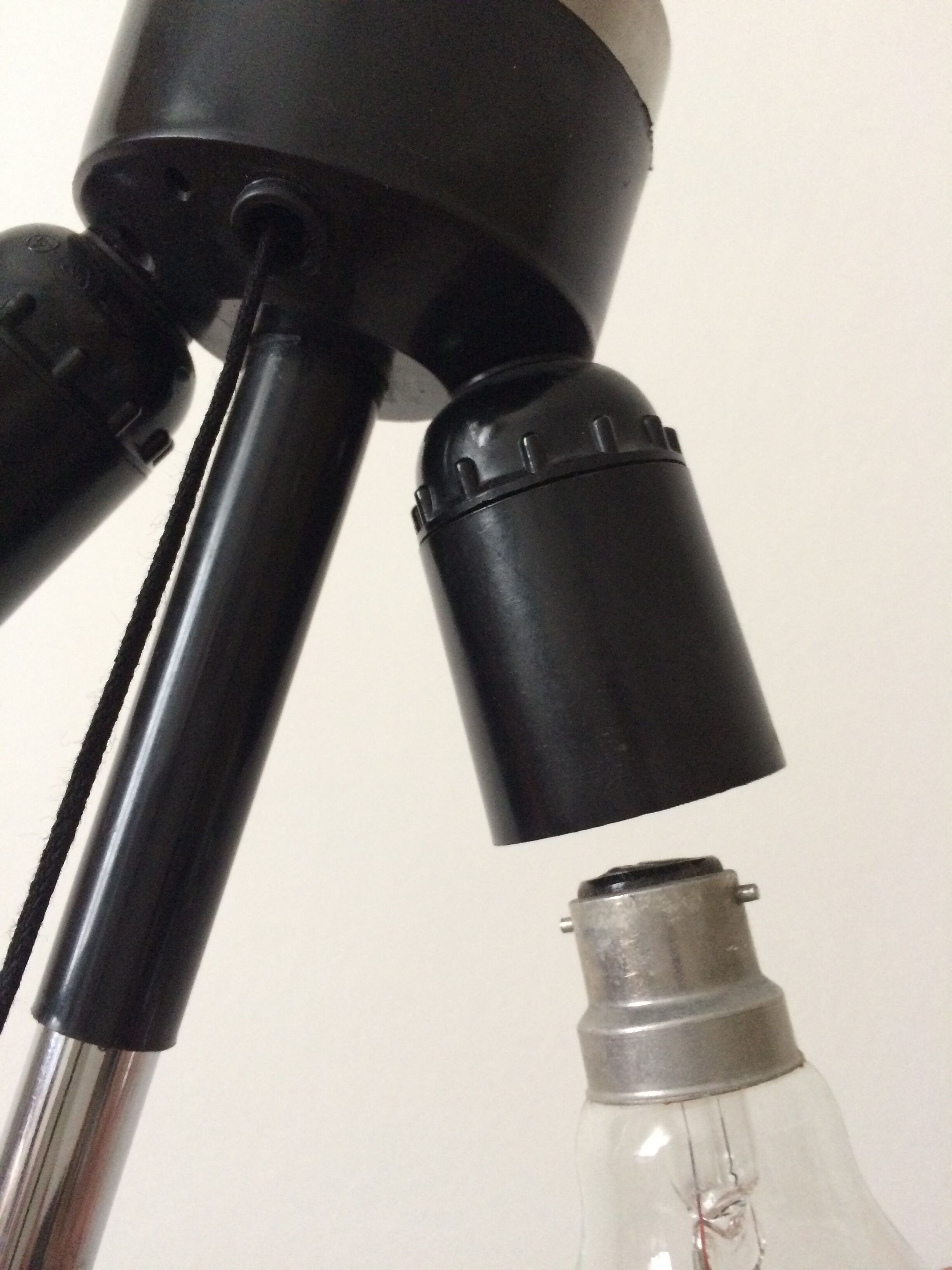 Dutch chrome and cast-iron tripod lamppost - 1960