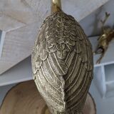 Vintage heron in gilded and solid brass