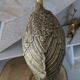 Vintage heron in gilded and solid brass